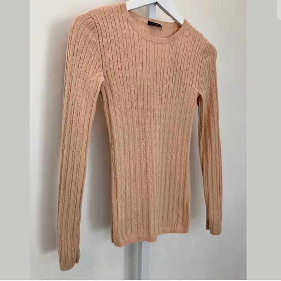 MAGASCHONI NUDE CABLE COTTON SWEATER XS NWOTS!